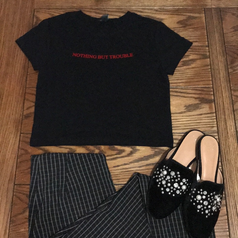 Black crop top